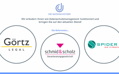 Zusatztermin: Wie steht es um Ihr Datenschutzmanagement in Ihrer Firma? Antworten erhalten Sie in unserem Workshop…